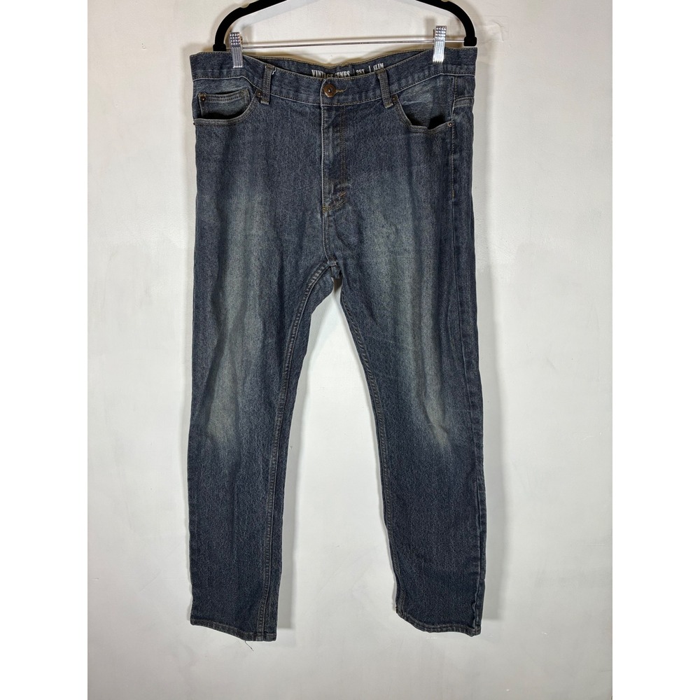 Vintage Genes Tagged 38x32 (Actual 38x30) Slim Fit Jeans Faded Distressed Denim